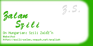 zalan szili business card